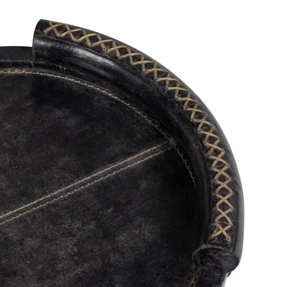 
                      
                        Forte Leather Tray Oval (Black).
                      
                    