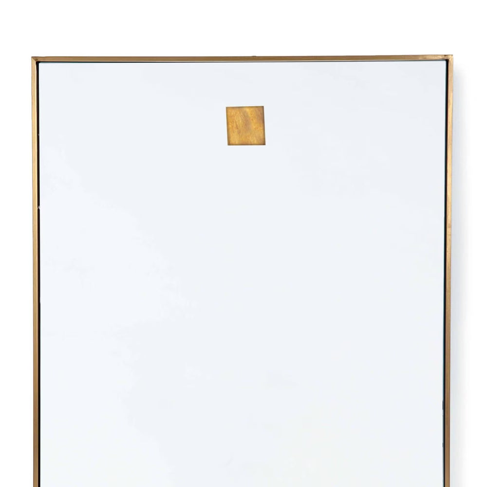 
                      
                        Hanging Rectangle Mirror (Natural Brass).
                      
                    