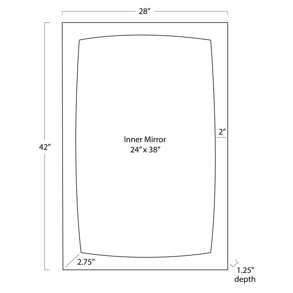 
                      
                        Estaban Leather Mirror Small (Black).
                      
                    