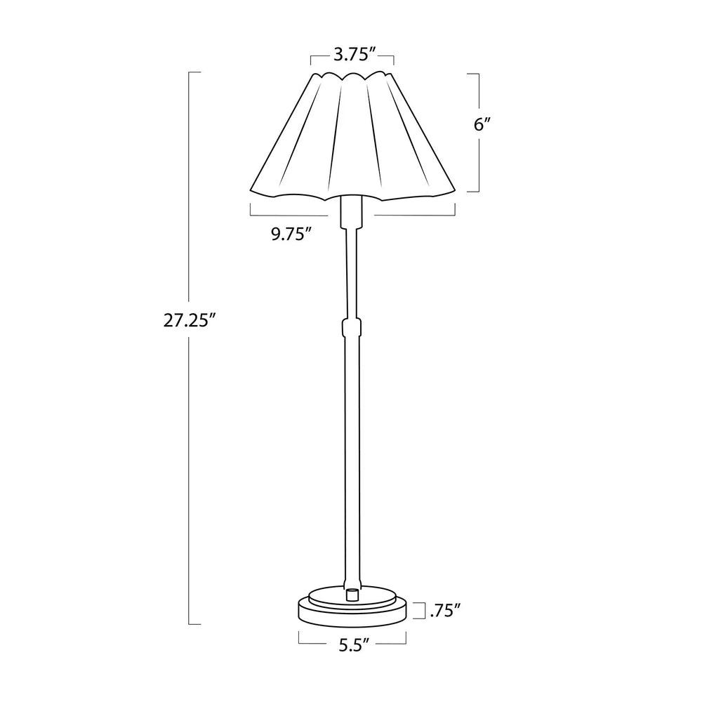 
                      
                        Polly Buffet Lamp (Natural Brass with White Scalloped Shade)
                      
                    
