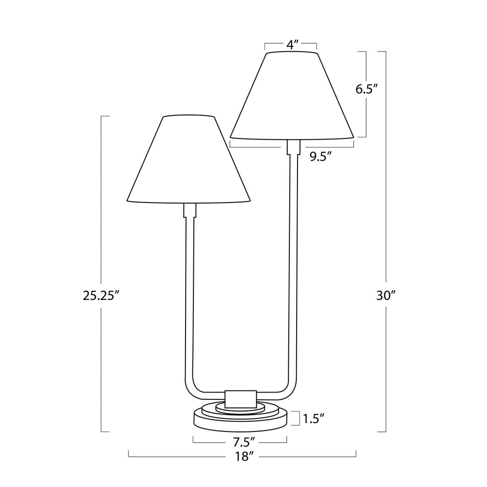 
                      
                        Polly Double Arm Table Lamp (Natural Brass with Rattan Shade)
                      
                    