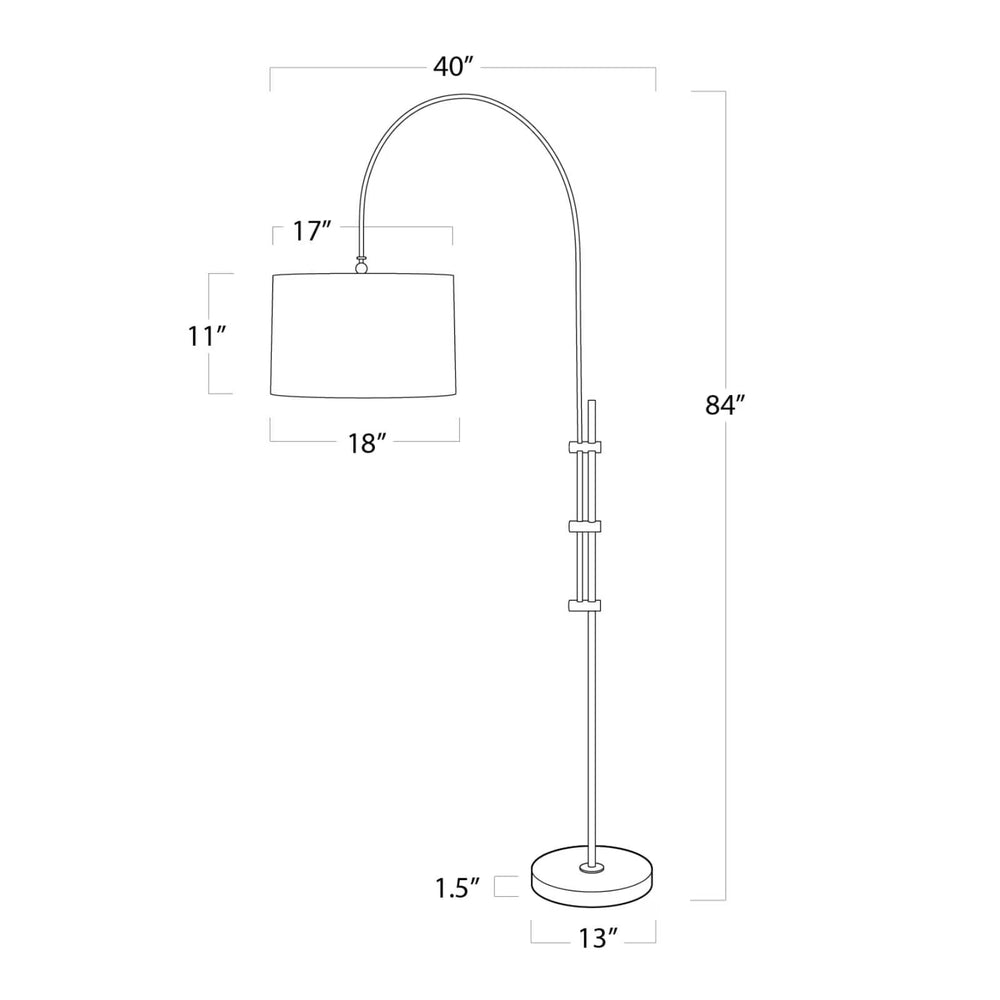 
                      
                        Arc Floor Lamp with Fabric Shade (Oil Rubbed Bronze).
                      
                    