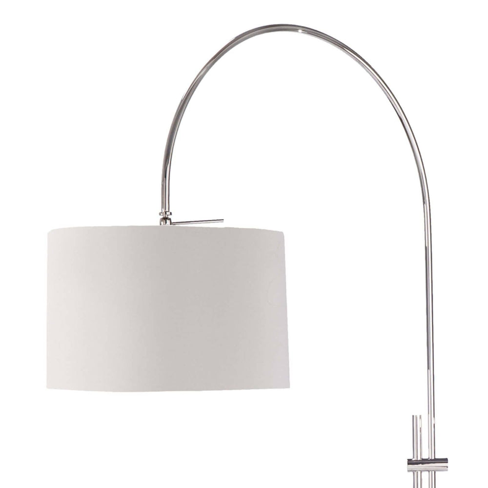 
                      
                        Arc Floor Lamp With Fabric Shade (Polished Nickel).
                      
                    