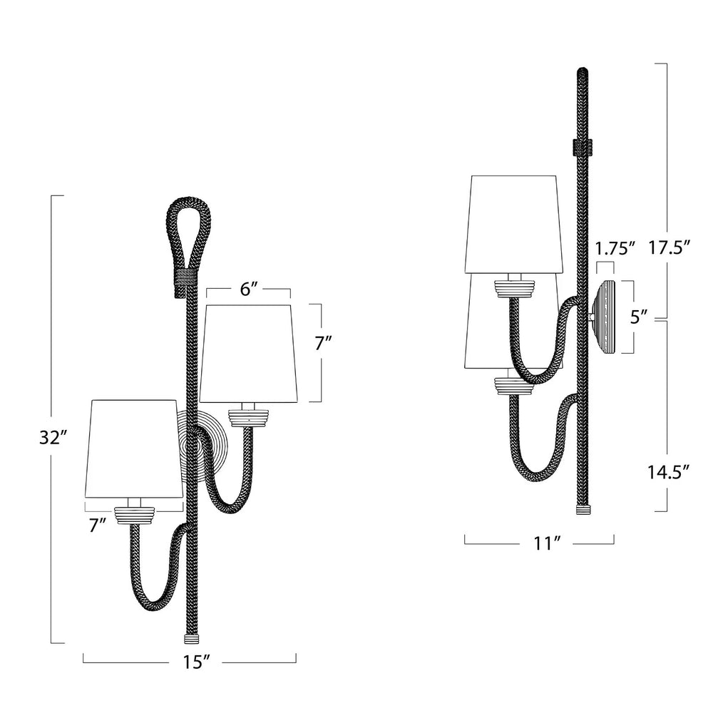 
                      
                        Bimini Sconce Double.
                      
                    
