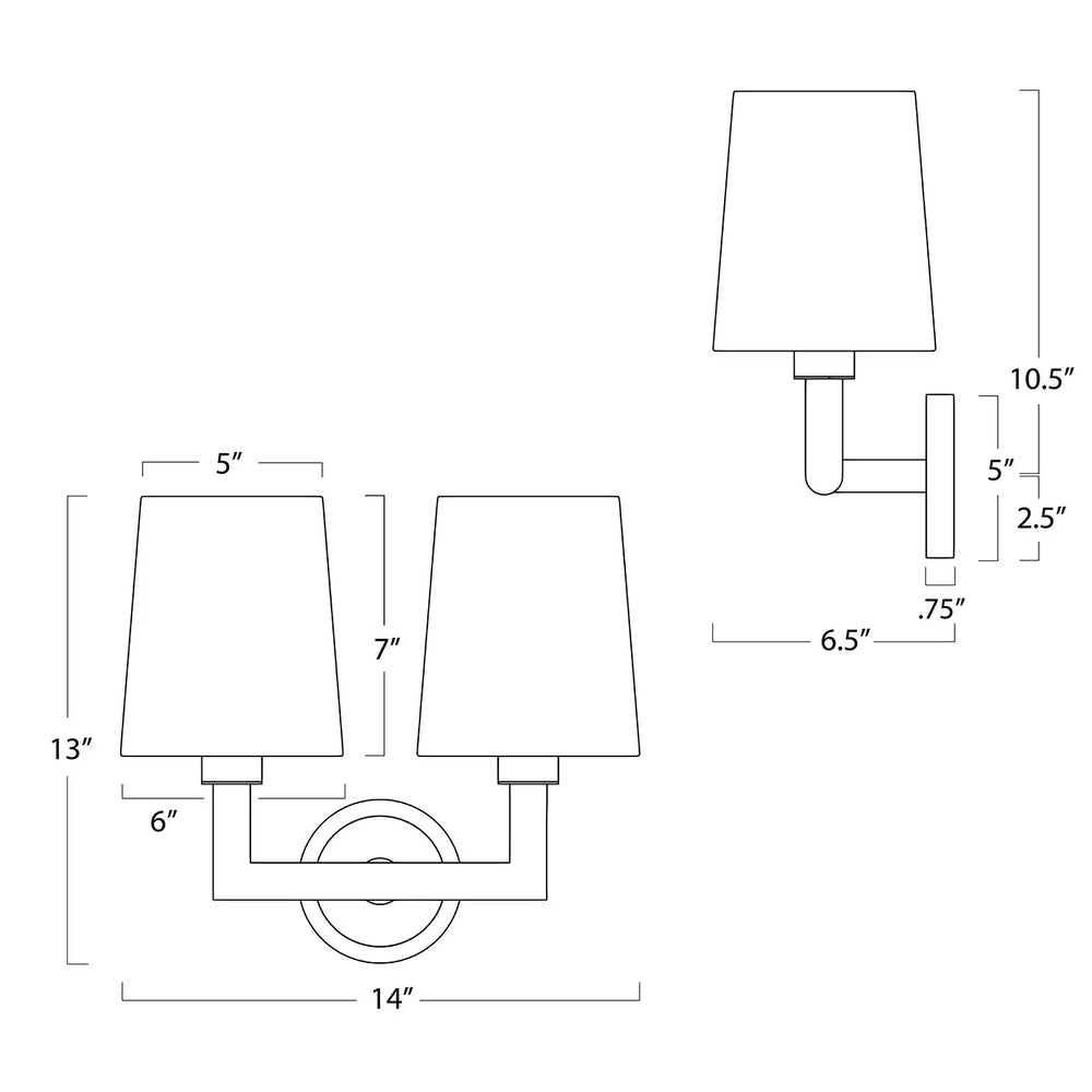 
                      
                        Legend Sconce Double (Natural Brass)
                      
                    