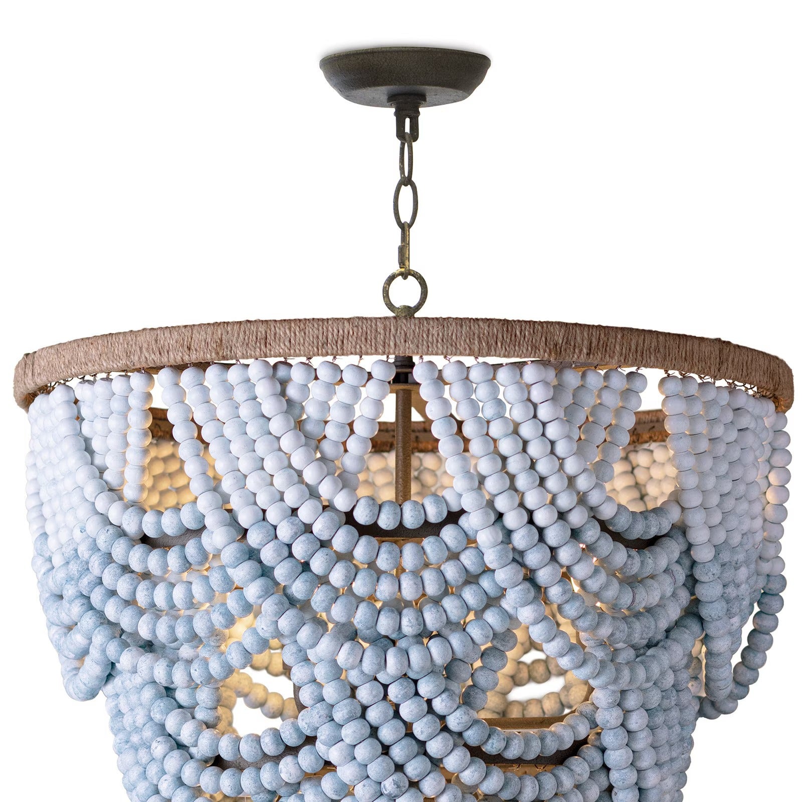 Ombre Wood Bead Chandelier - Thumbnail 4