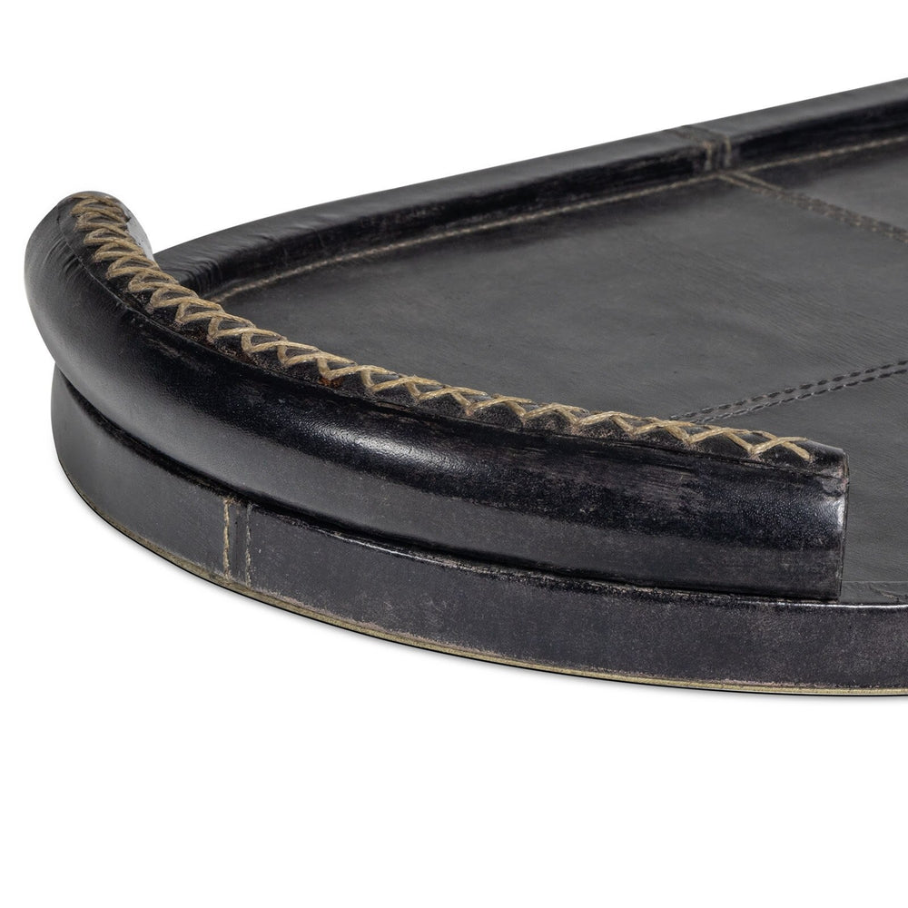 
                      
                        Forte Leather Tray Oval (Black).
                      
                    