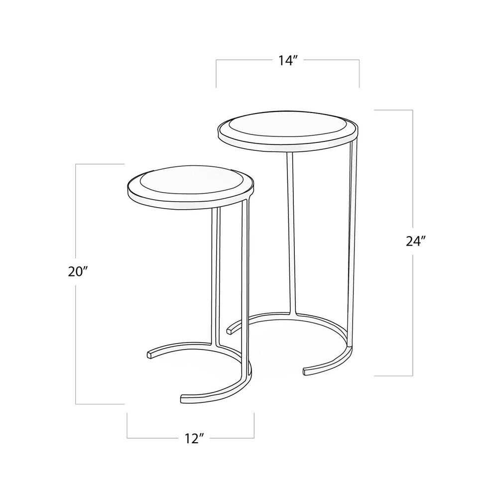 
                      
                        Bone Veneer Nesting Tables.
                      
                    
