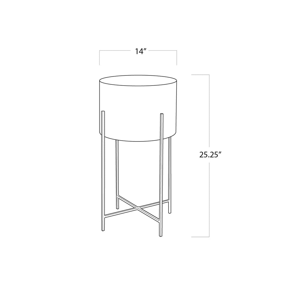 
                      
                        Bone Drum Table (Antique Brass).
                      
                    