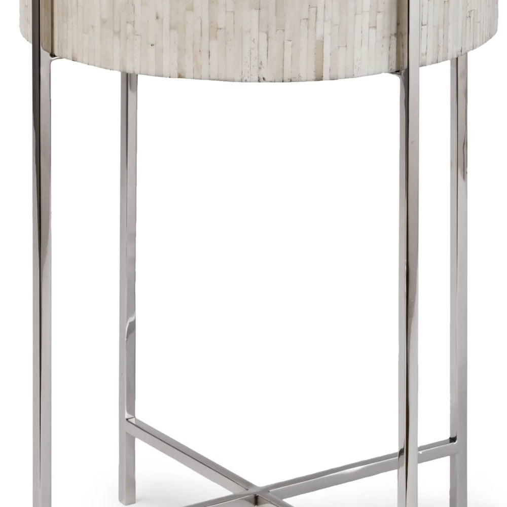 
                      
                        Bone Drum Table (Polished Nickel).
                      
                    