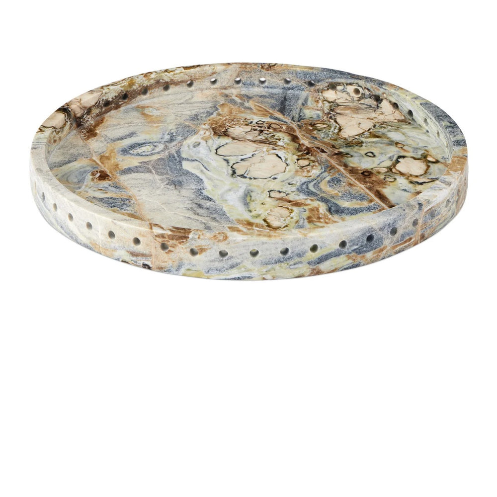 Freya Floral Jade Marble Tray