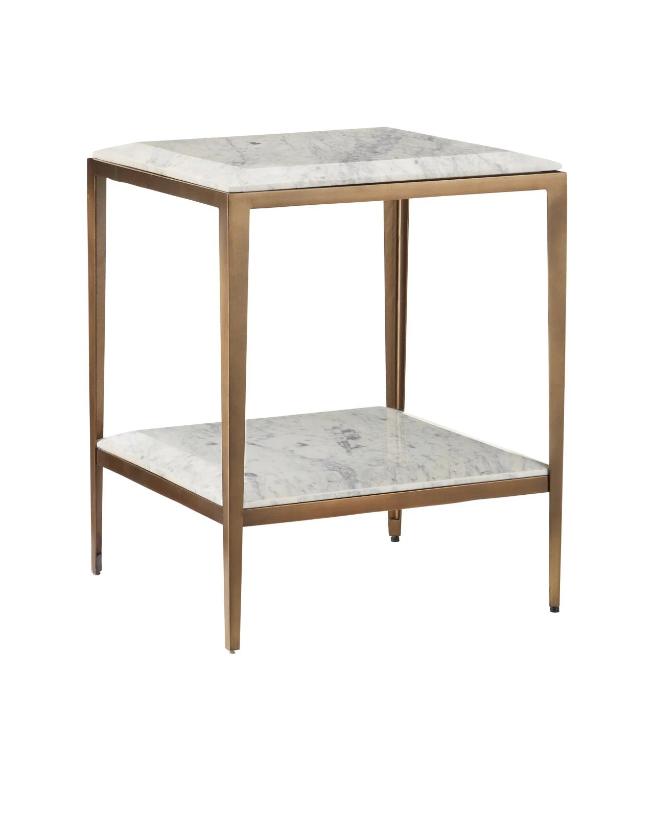 Oblique Marble Side Table - Thumbnail 3