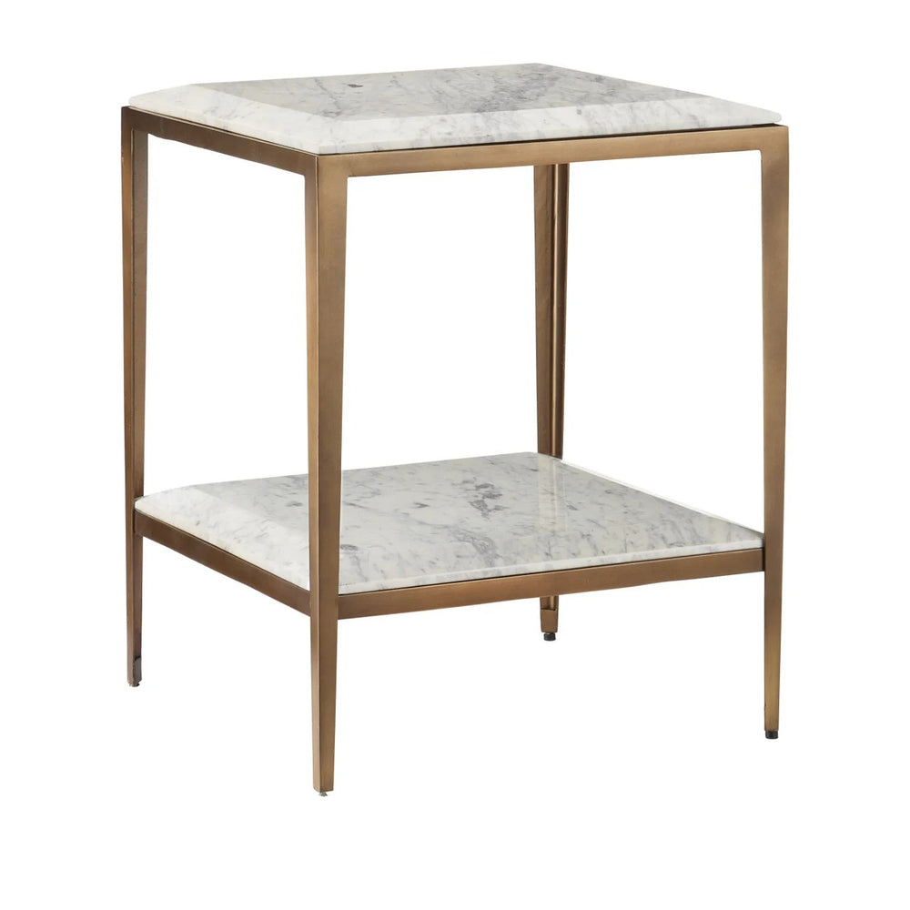 Oblique Marble Side Table