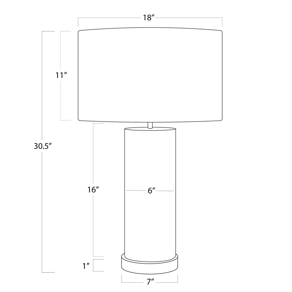 
                      
                        Andres Column Table Lamp (Grey).
                      
                    