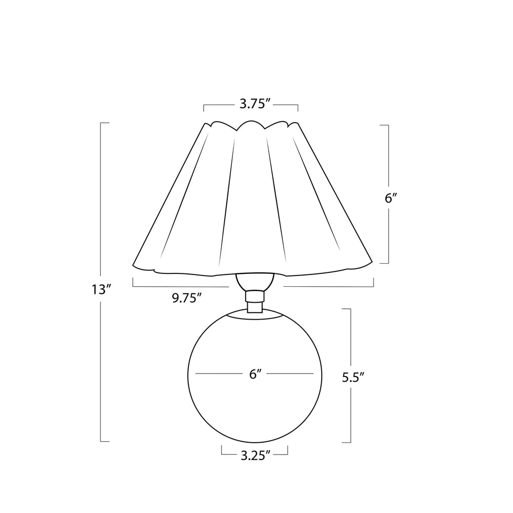 
                      
                        Giorgio Crystal Mini Lamp (Natural Brass with White Shade).
                      
                    