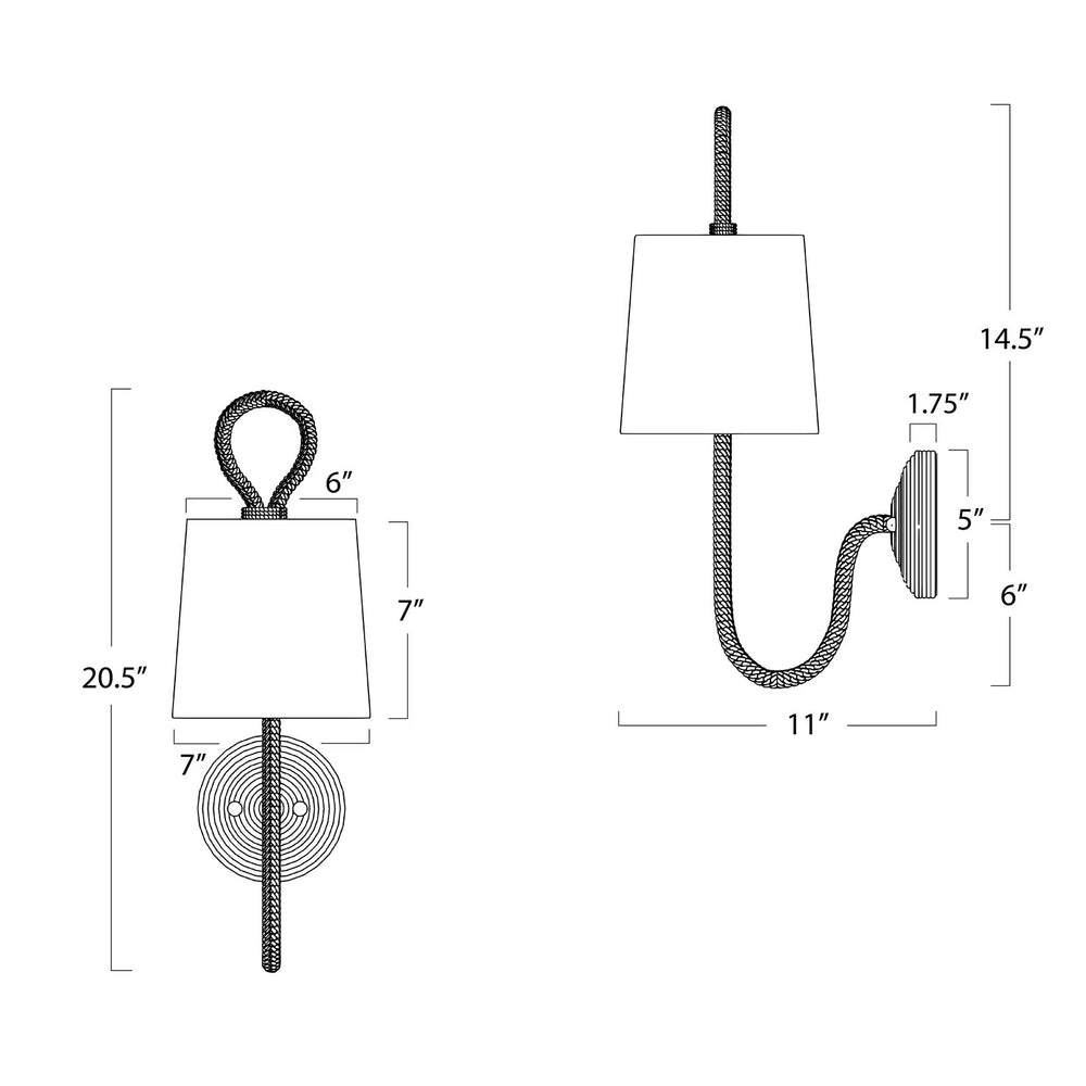
                      
                        Bimini Sconce Single.
                      
                    