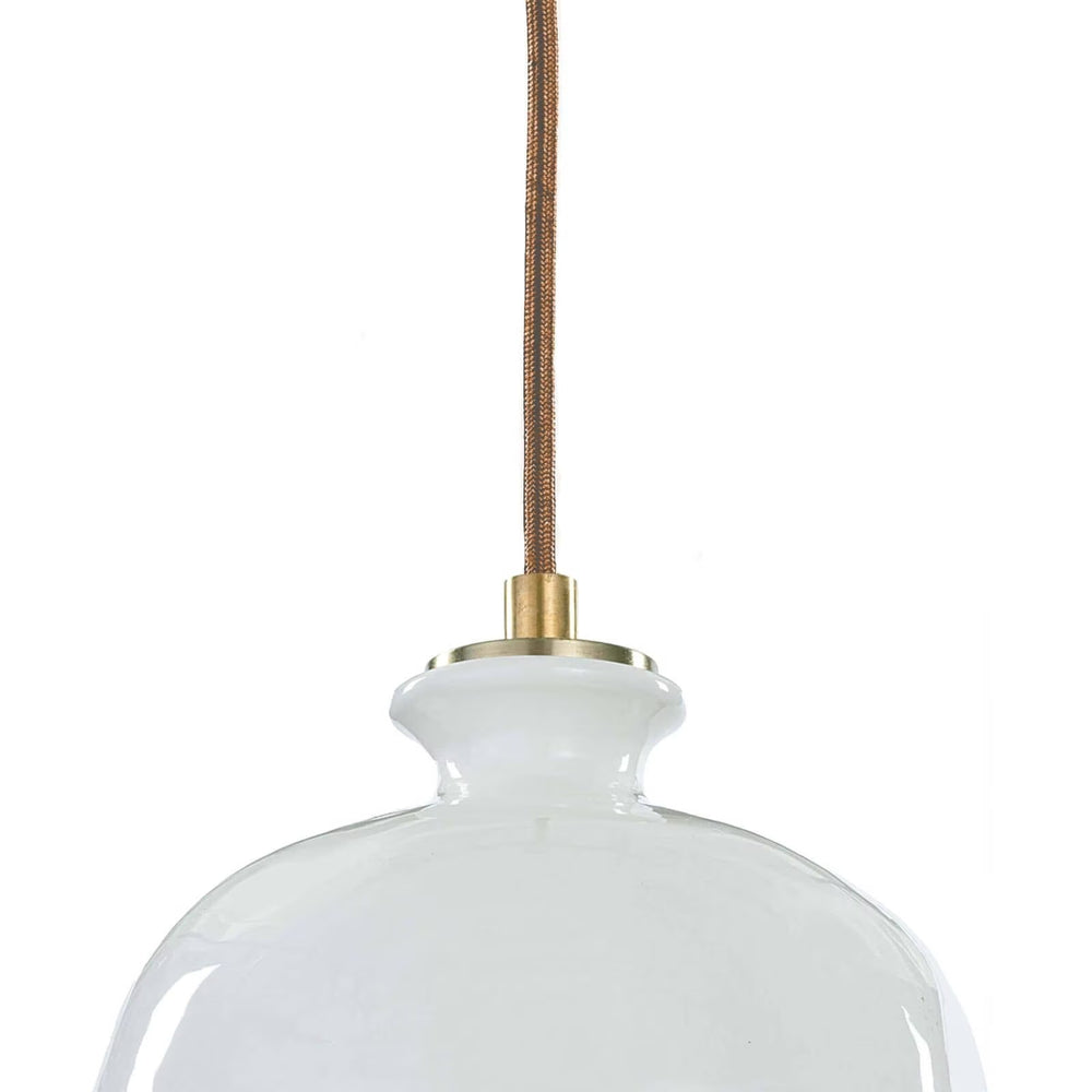 
                      
                        Bianca Ceramic Pendant (Gloss White and Gold).
                      
                    
