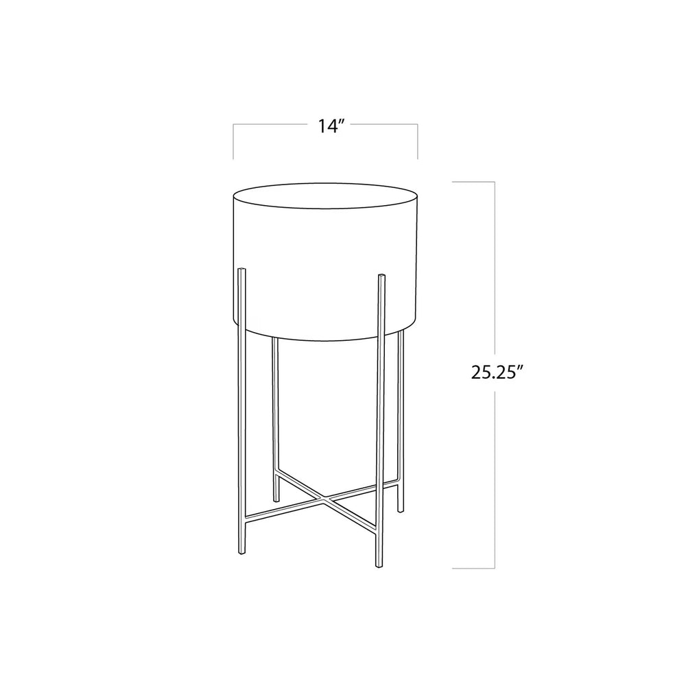 
                      
                        Bone Drum Table (Polished Nickel).
                      
                    