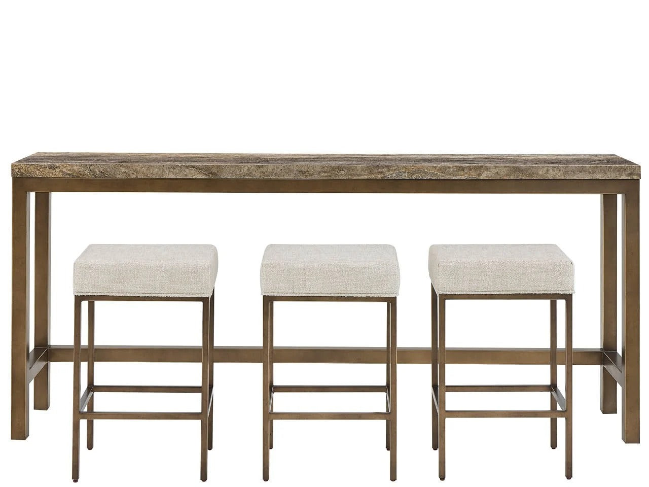 Montclair Brindle Console With Stools