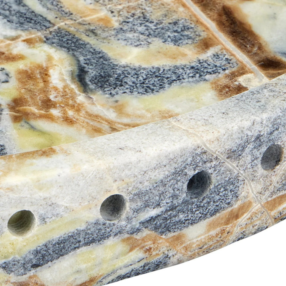 Freya Floral Jade Marble Tray