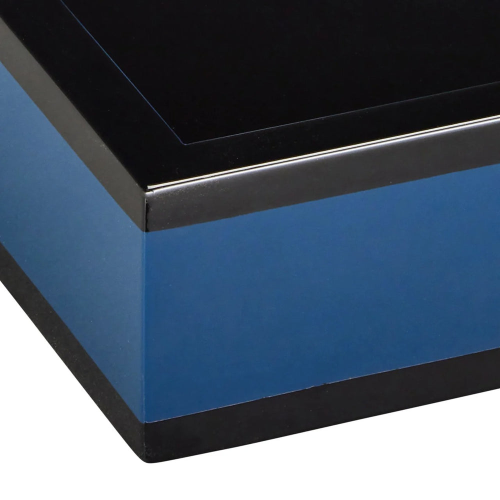 Navy Lacquer Tray Set of 2