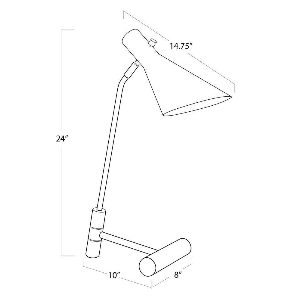 
                      
                        Spyder Task Lamp (White and Natural Brass)
                      
                    