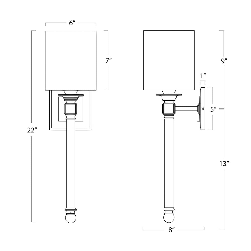 
                      
                        Crystal Tail Sconce (Polished Nickel).
                      
                    