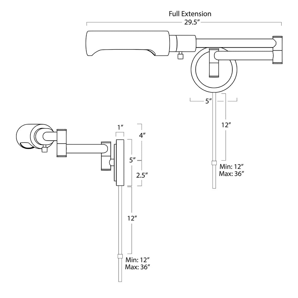 
                      
                        Noble Swing Arm Task Sconce (Oil Rubbed Bronze)
                      
                    