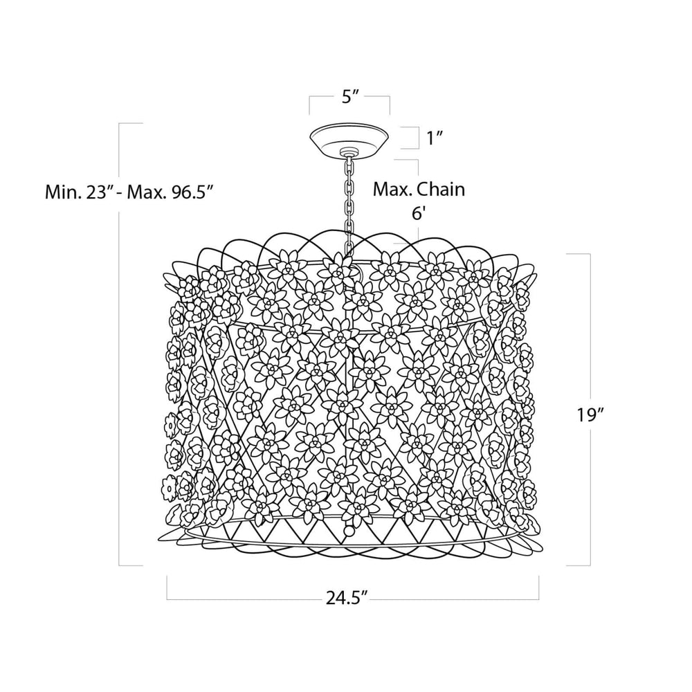 
                      
                        Alice Porcelain Flower Chandelier.
                      
                    