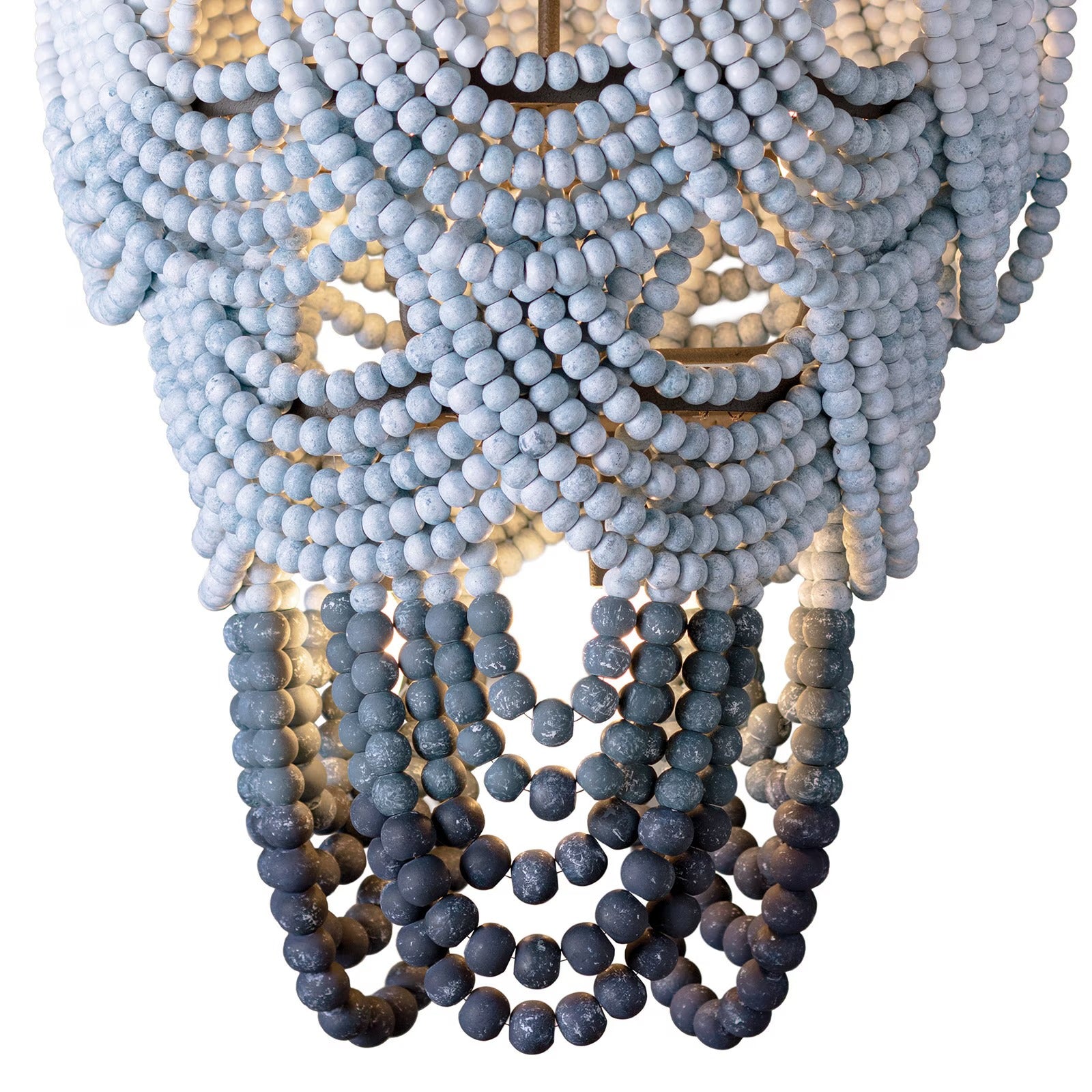 Ombre Wood Bead Chandelier - Thumbnail 2