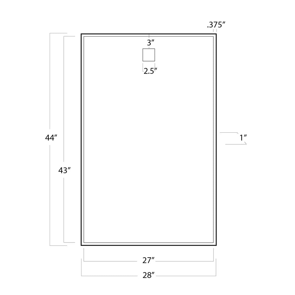 
                      
                        Hanging Rectangle Mirror (Natural Brass).
                      
                    