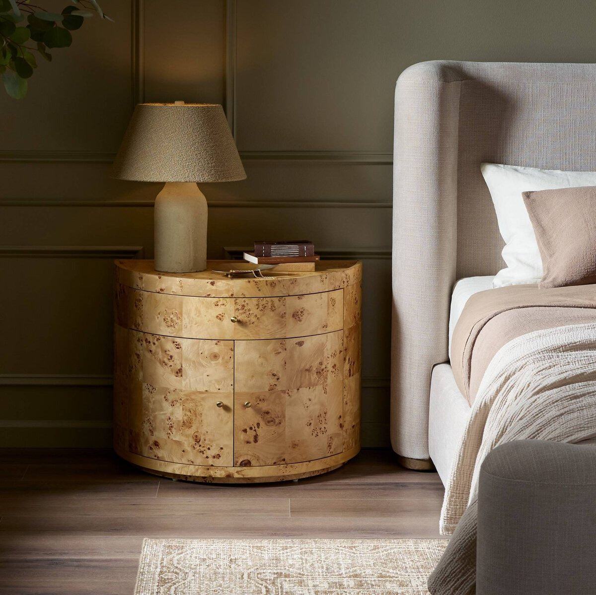 Ashton Nightstand - Natural Poplar Burl