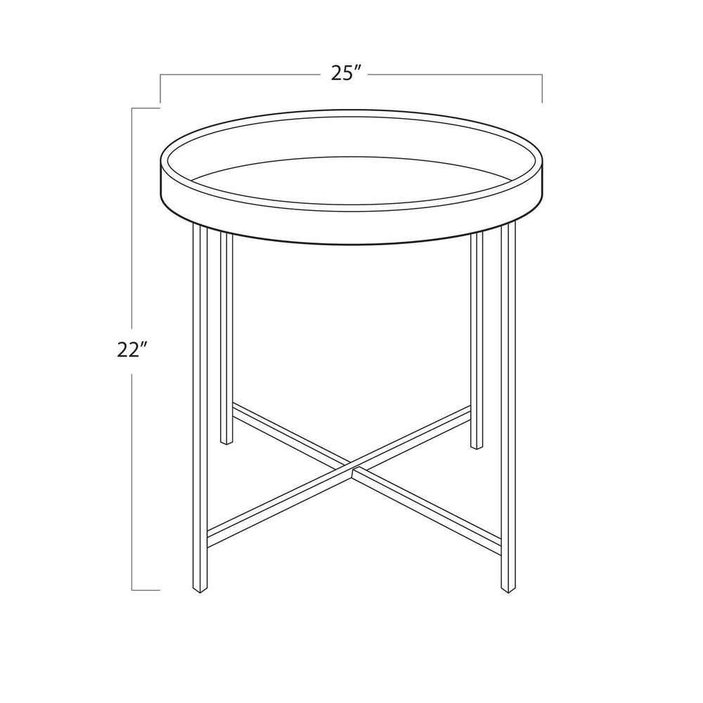 
                      
                        Derby Leather Tray Table (Blue).
                      
                    