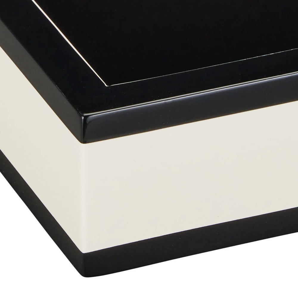 Ivory Lacquer Tray Set of 2