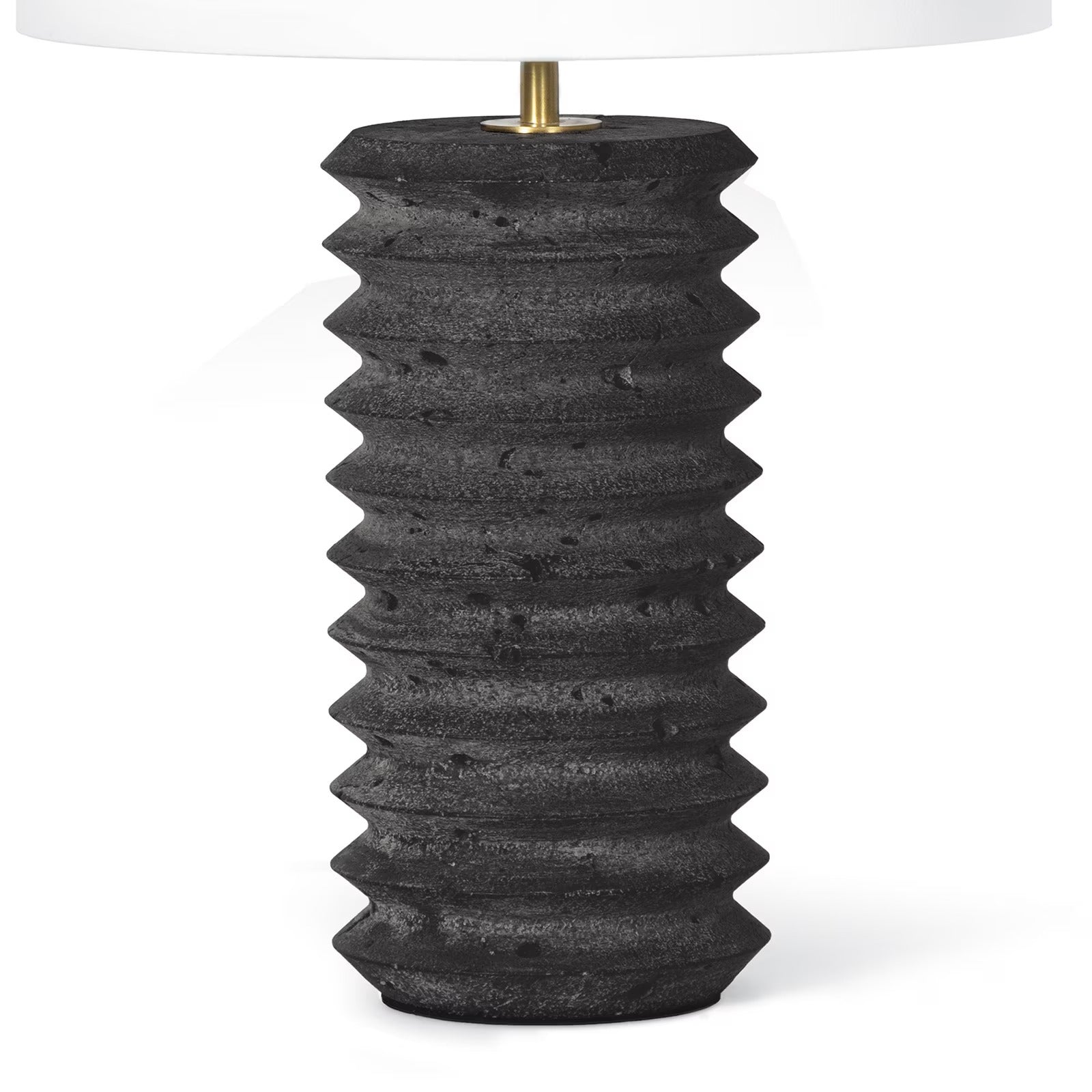 Noir Column Travertine Lamp - Thumbnail 4