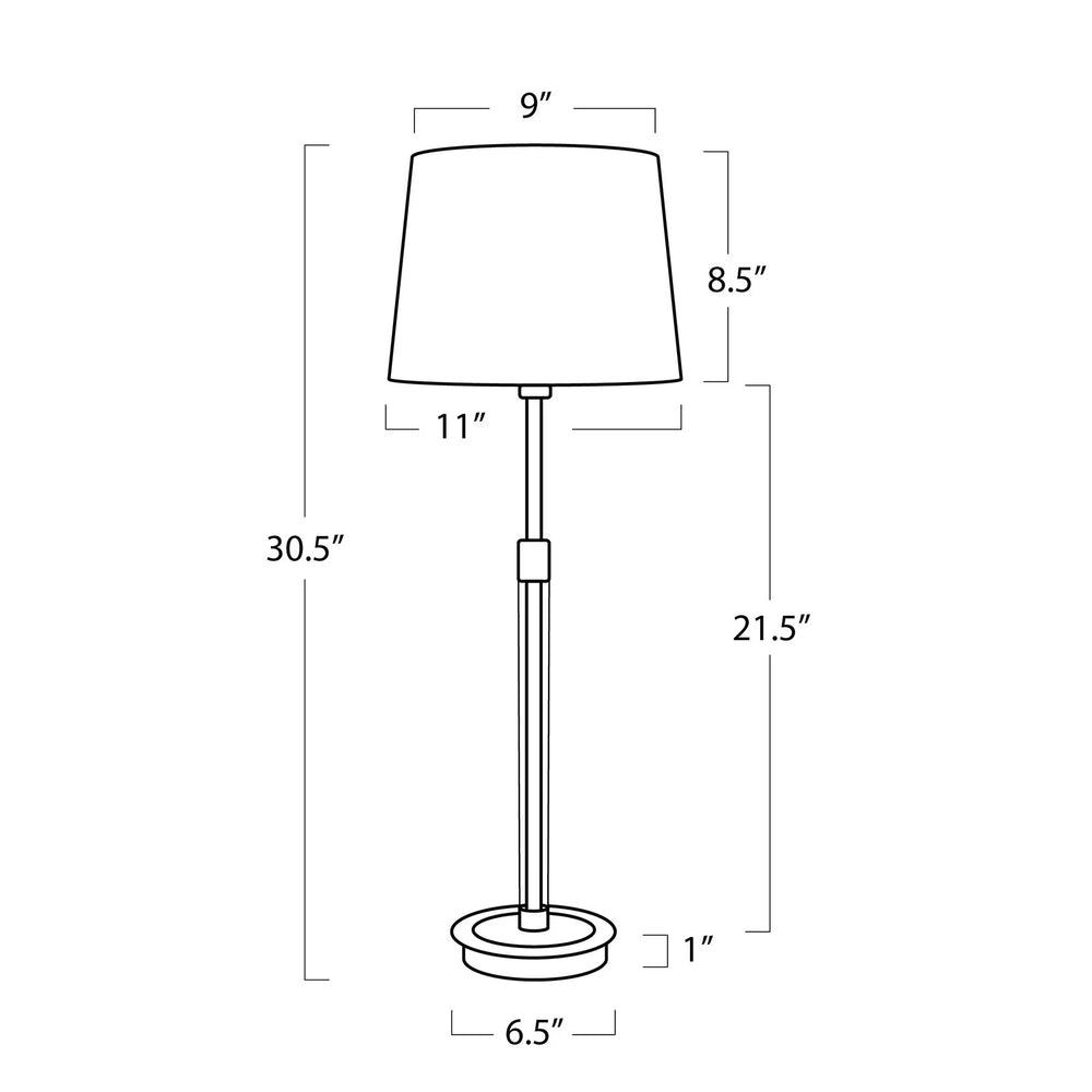 
                      
                        Auburn Crystal Buffet Lamp.
                      
                    