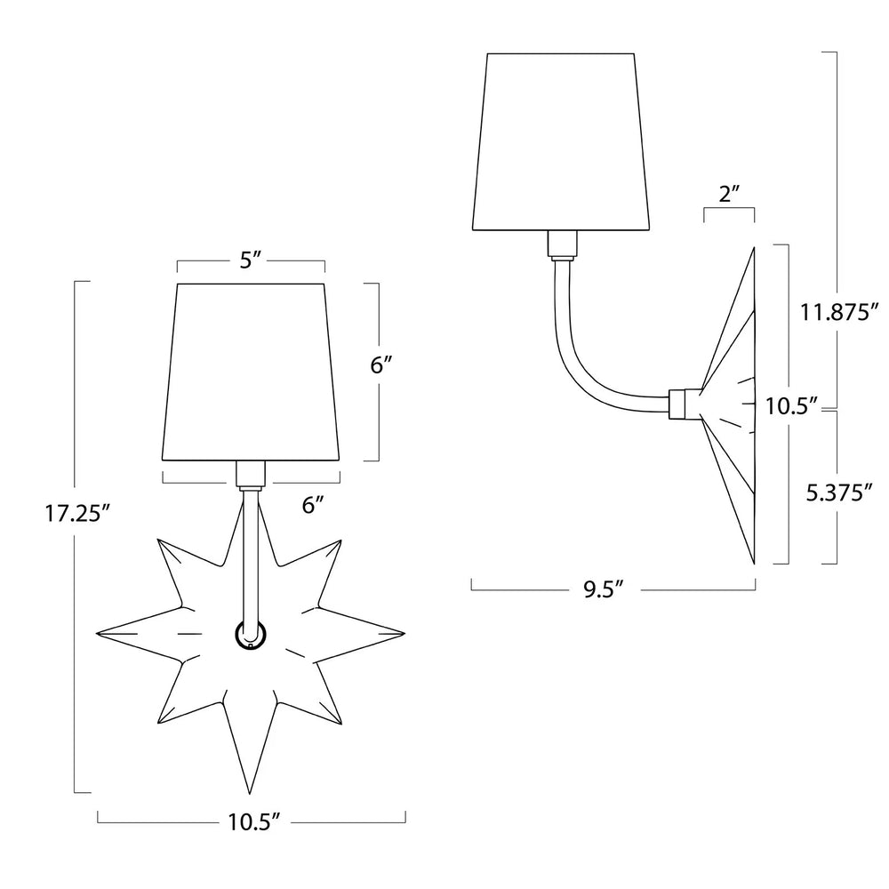 
                      
                        Etoile Sconce (Natural Brass).
                      
                    