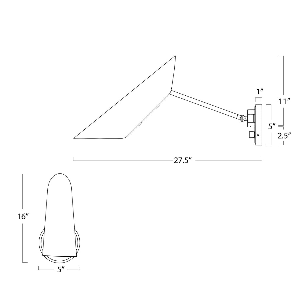
                      
                        Vest Single Arm Sconce (White and Natural Brass)
                      
                    
