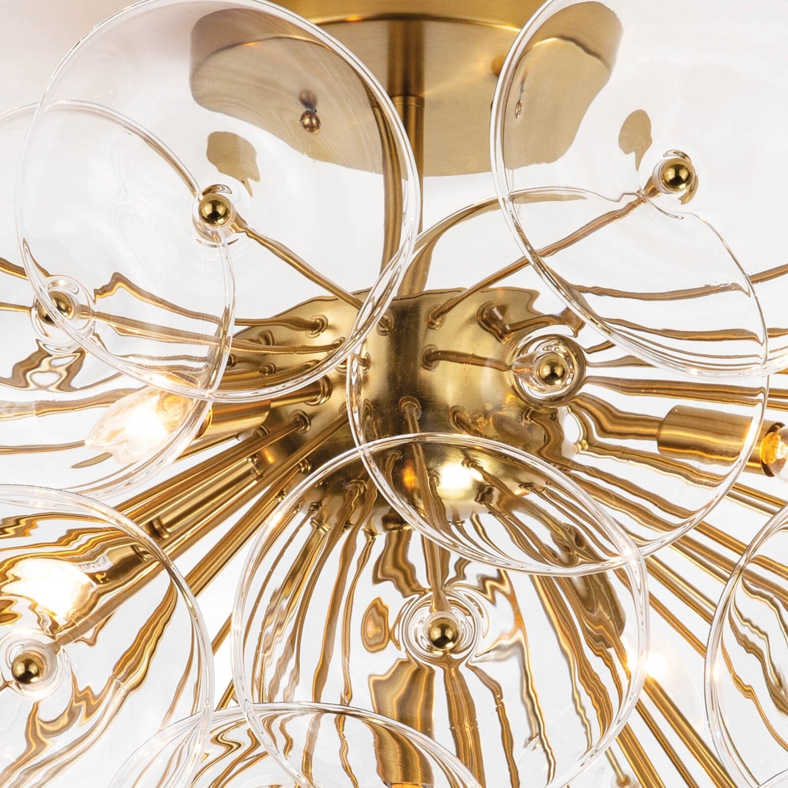 Poppy Glass Semi Flush Mount - Thumbnail 5