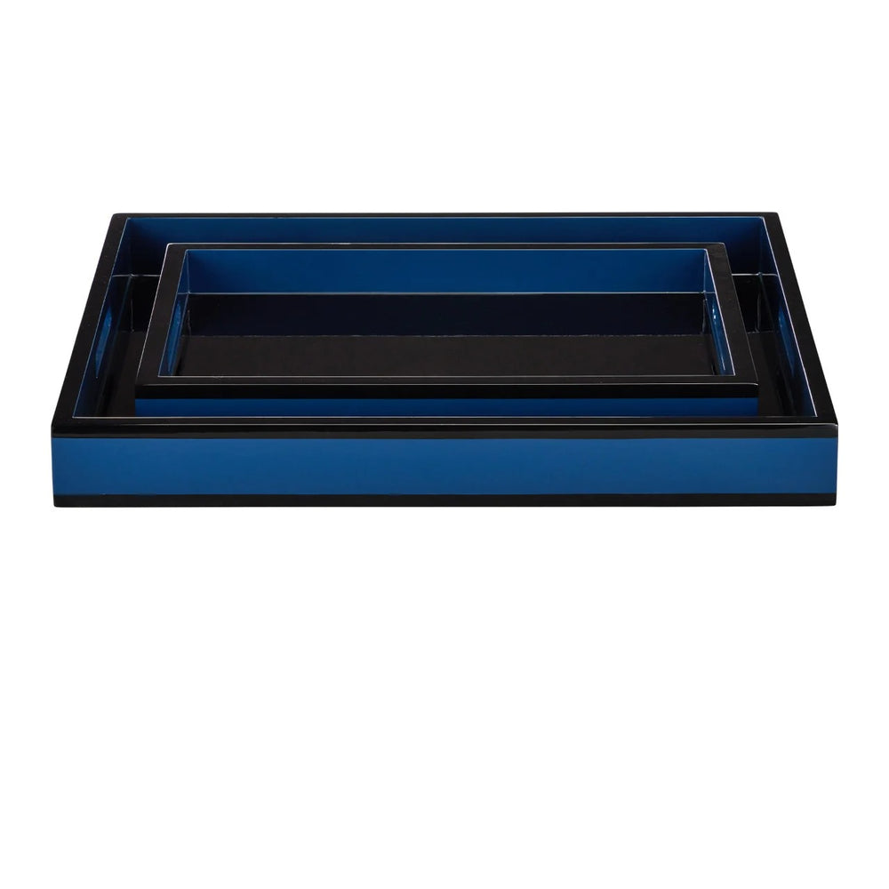 
                      
                        Navy Lacquer Tray Set of 2
                      
                    