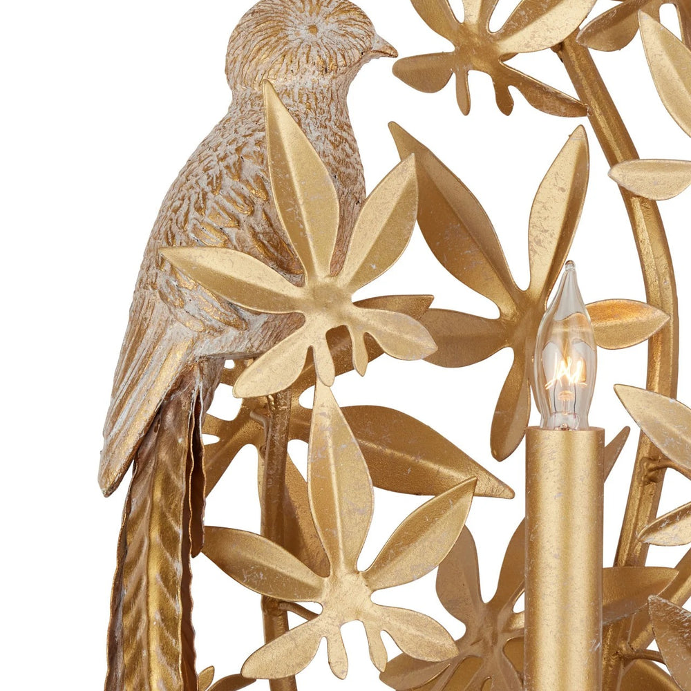 
                      
                        Aviary Gold Wall Sconce, Left
                      
                    