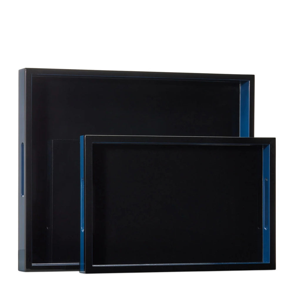 
                      
                        Navy Lacquer Tray Set of 2
                      
                    