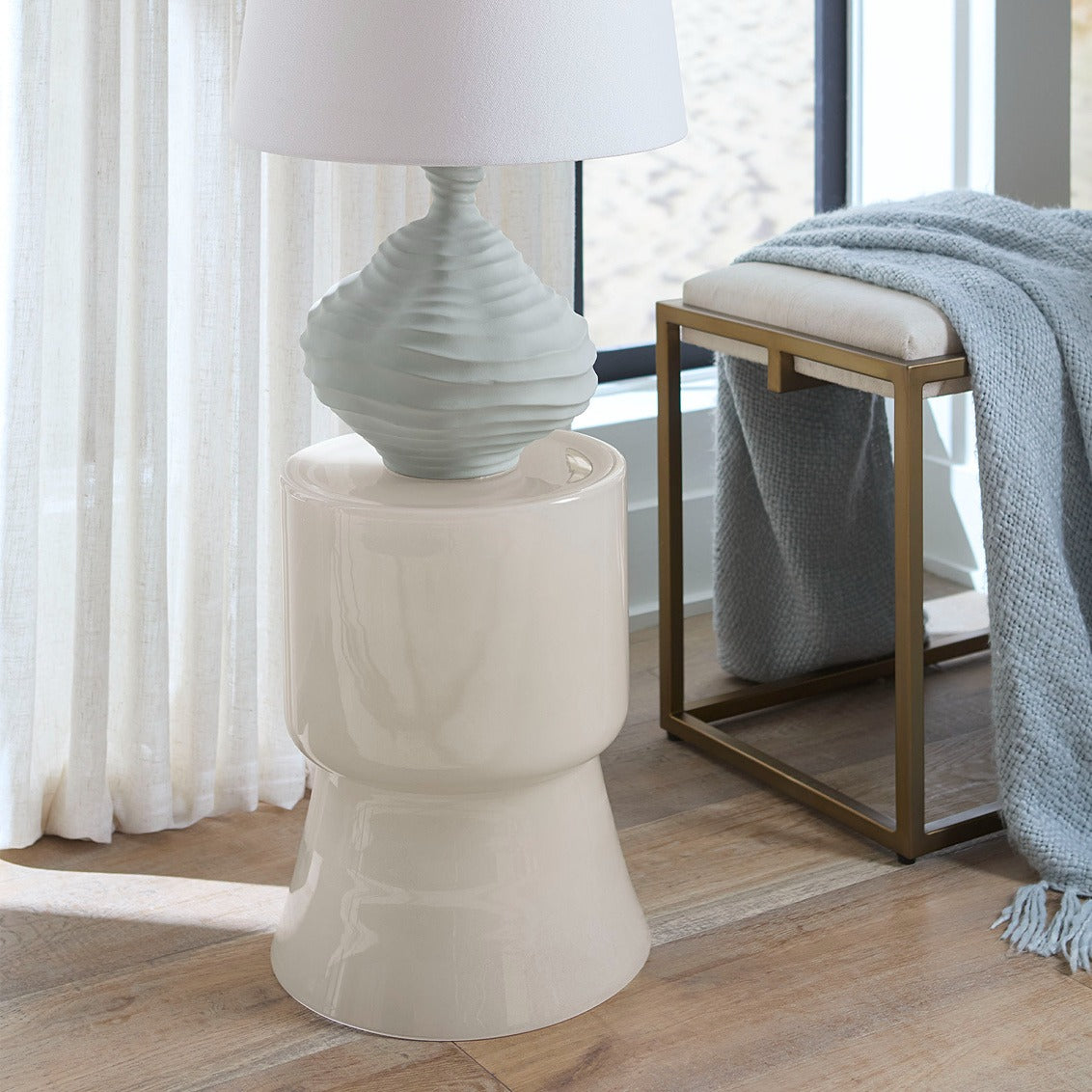 Huntington Garden Stool - Cream