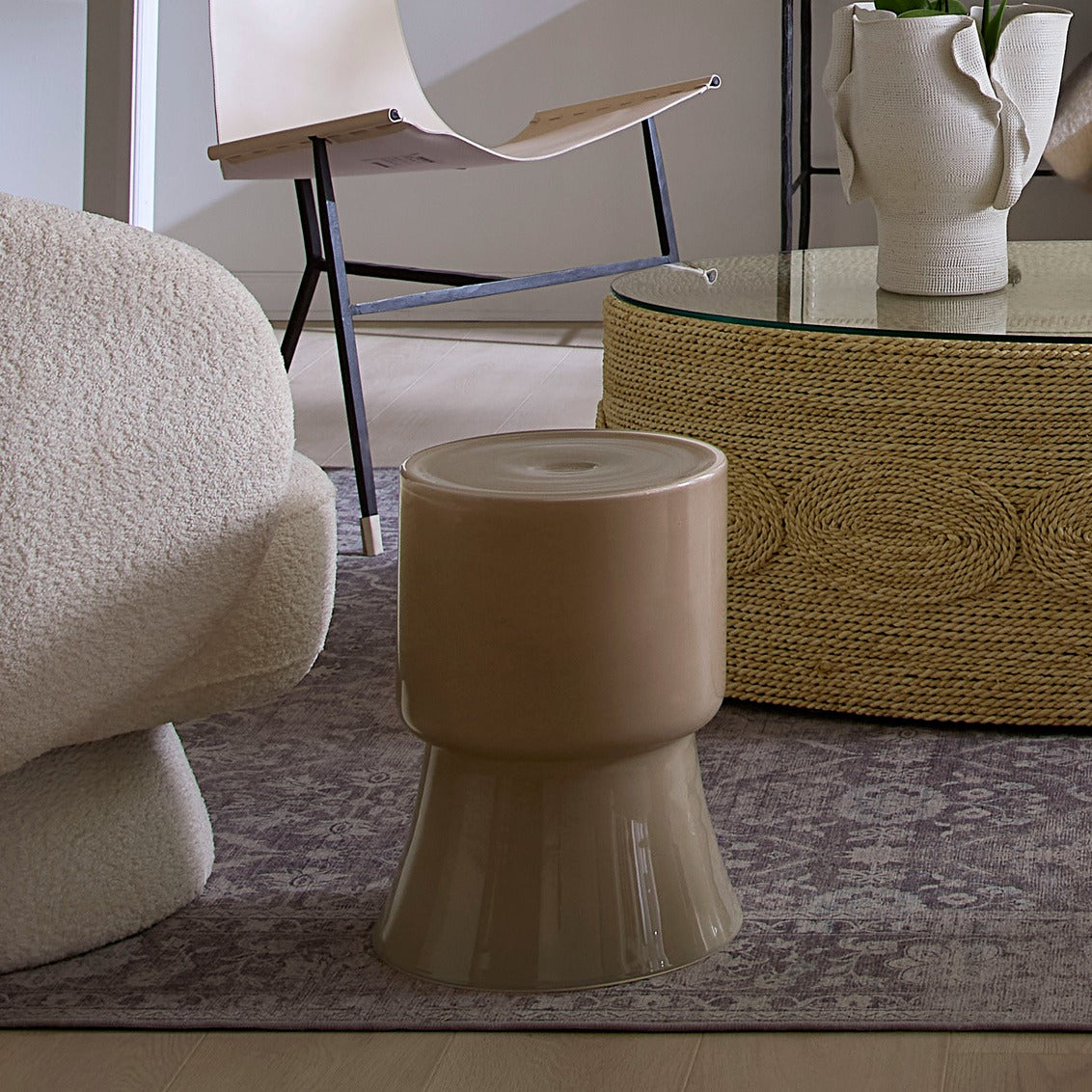 Huntington Garden Stool - Taupe