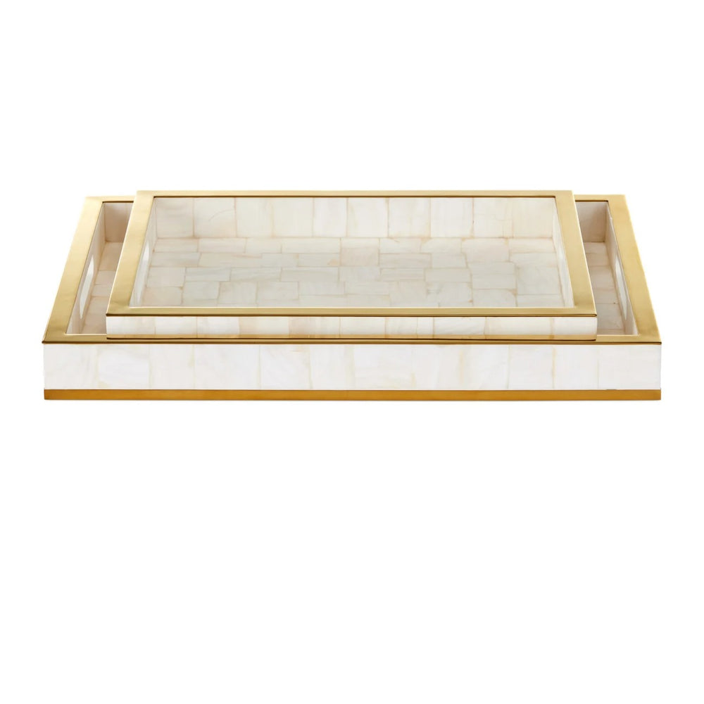 
                      
                        Casey Mother of Pearl Tray Set of 2
                      
                    