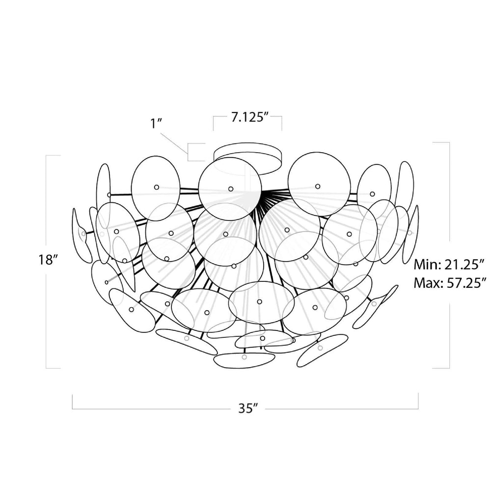 
                      
                        Poppy Glass Semi Flush Mount (Clear)
                      
                    