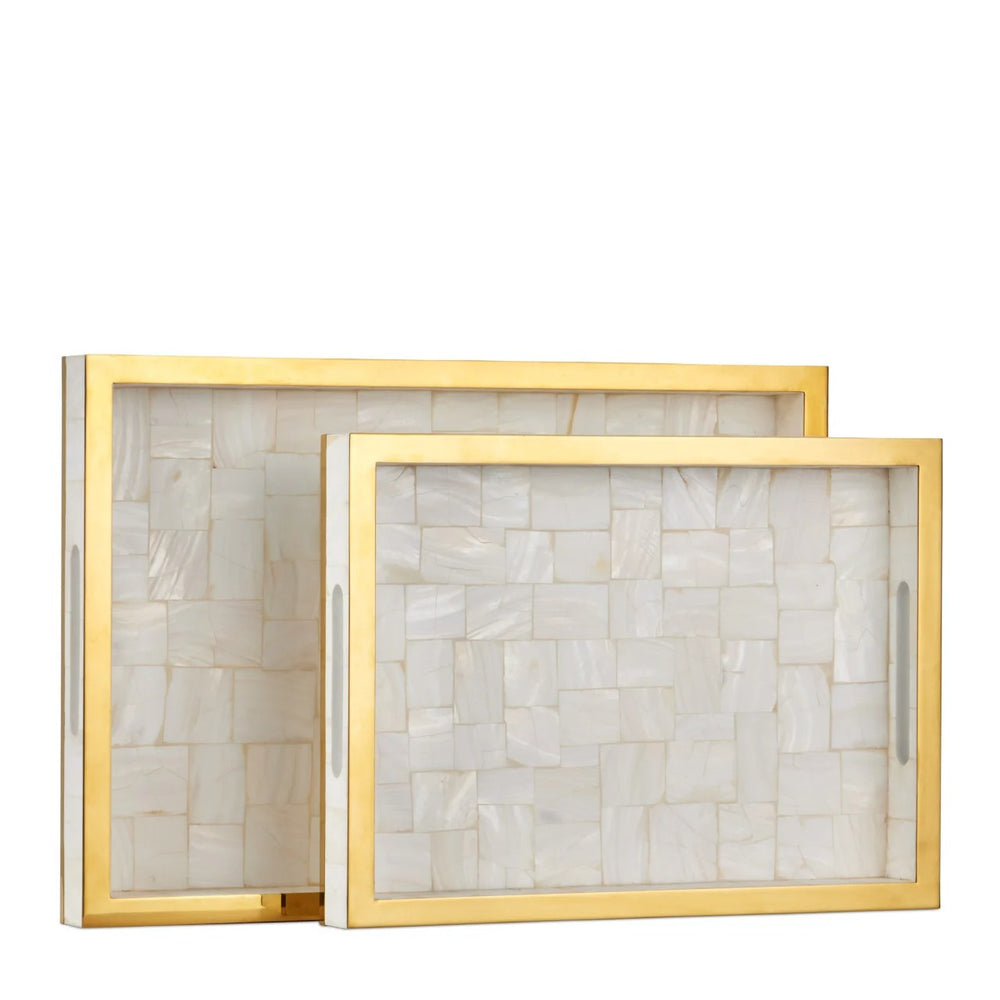 
                      
                        Casey Mother of Pearl Tray Set of 2
                      
                    