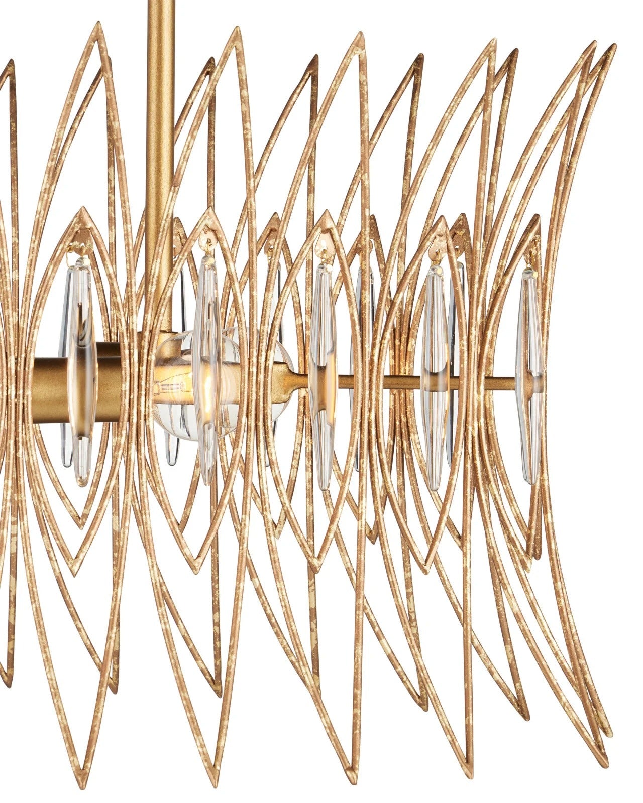 Marquise Oval Gold Chandelier