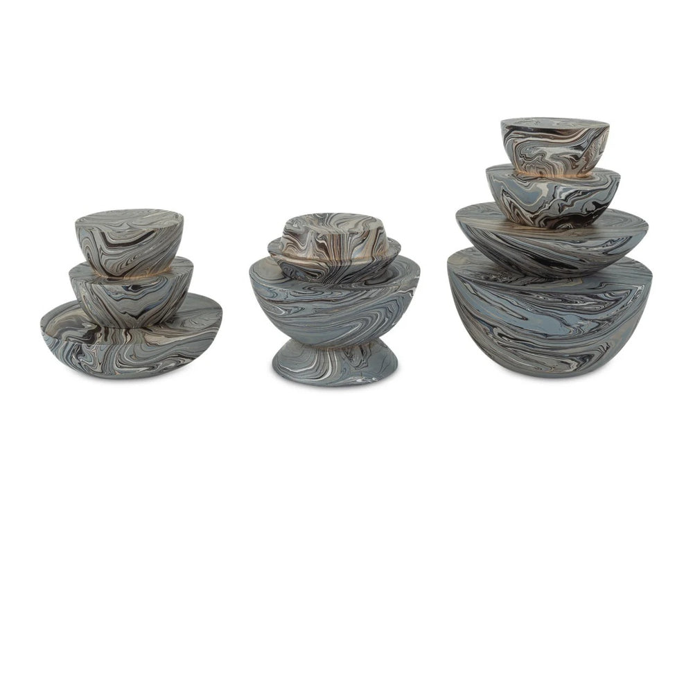 Marbleized Stacking Box Set of 3
