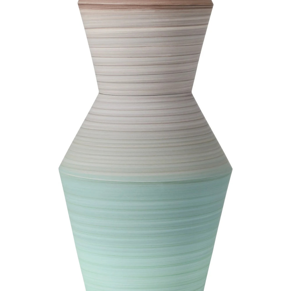 Happy 80's Brown & Pale Blue Vase Set of 2